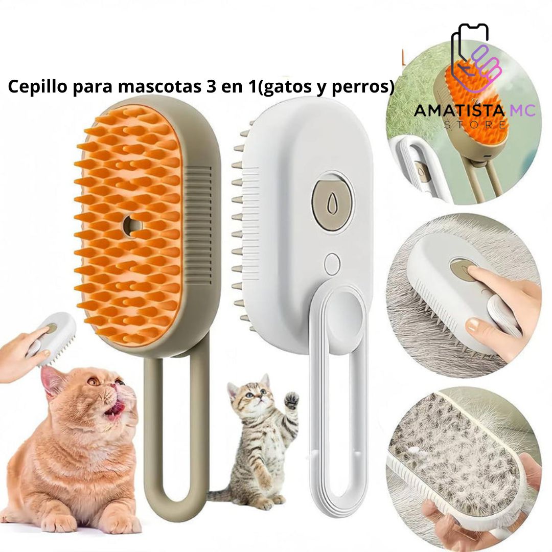 SteamPawPro™ CEPILLO CON MANGO A VAPOR PARA MASCOTAS