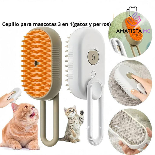 SteamPawPro™ CEPILLO CON MANGO A VAPOR PARA MASCOTAS